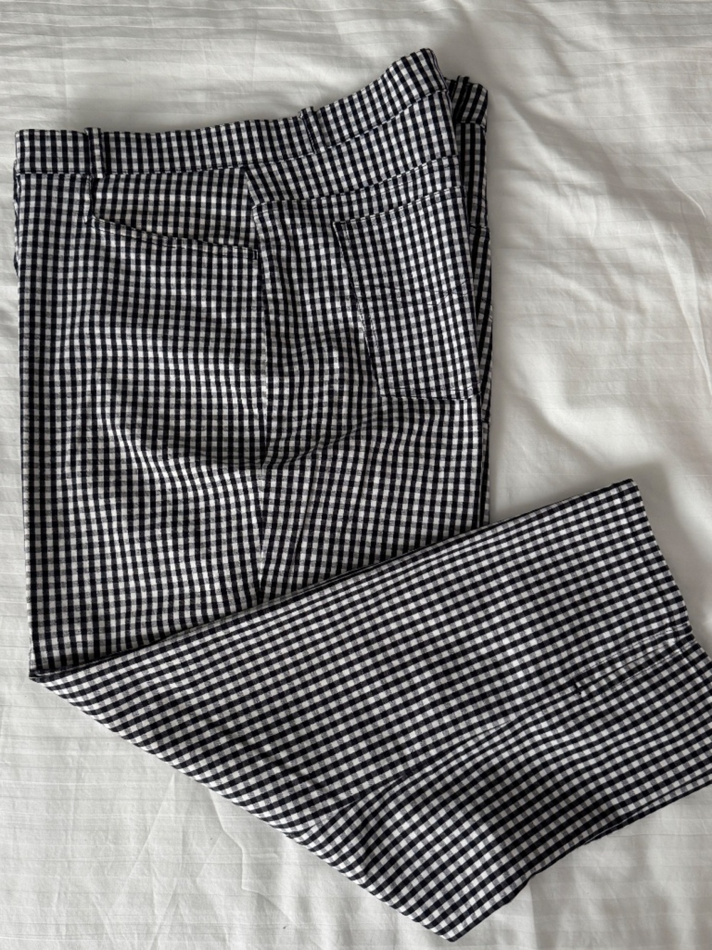 Olsen -  Black and White Gingham Capri Pants